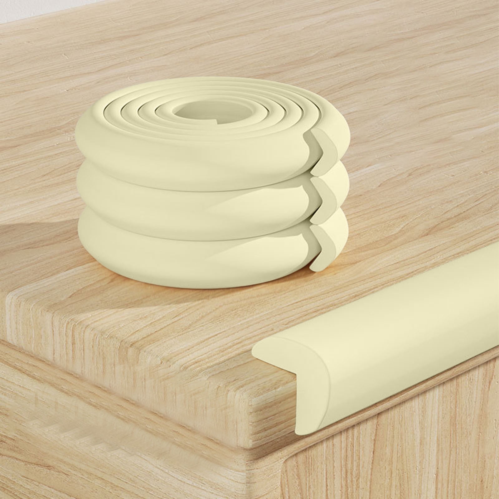 6.56ft (2M) L-Shape Foam Edge Guards - Extra Thick Furniture Corner Protectors for Proofing, Table & Wall Edge Safety Bumper