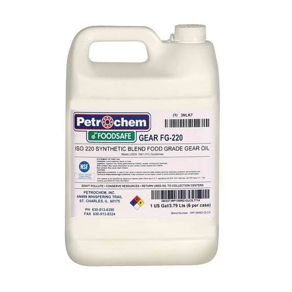 Petrochem 1 gal, Drum, Semi-Synthetic, Clear FOODSAFE GEAR FG-220-001