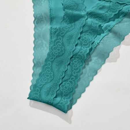 

dmqupv Womens Elastic Waist Shorts Patterned Underpants Lace Panties Underwear Panties Bikini Solid Womens Striped Panties Mint Green X-Large