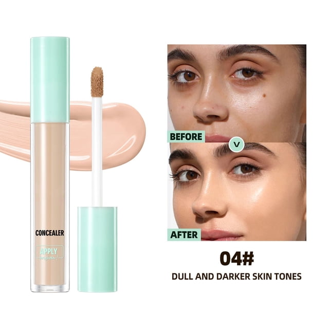 Pisexur Belleza Maquillaje Corrector líquido de larga duración, natural y sin imperfecciones, crema correctora para cubrir ojeras, corrector líquido para maquillaje de mujepara mujeres y hombres