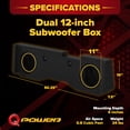 thumbnail image 3 of QPower Dual 12" Sub Box for Chevy Silverado Crew Cab & GMC Sierra Crew Cab 2014-2018, 3 of 9