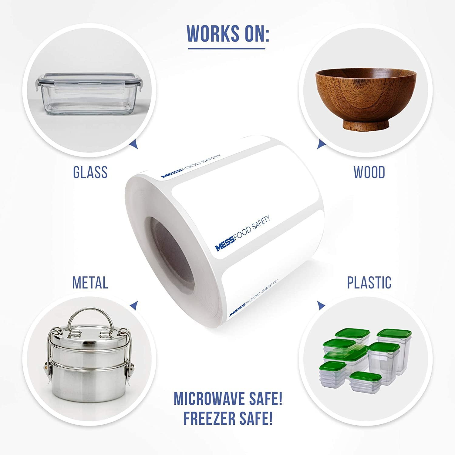Dissolvable Food Labels Blank White, Canning, Freezer and More