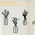 thumbnail image 3 of 3 PCS Metal Flowers Wall Arts,Black Metal Vase Wall Art,Rustic Farmhouse Decor (Black), 3 of 8