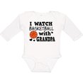 thumbnail image 3 of Inktastic I Watch Basketball with Grandpa Boys Long Sleeve Baby Bodysuit, 3 of 5