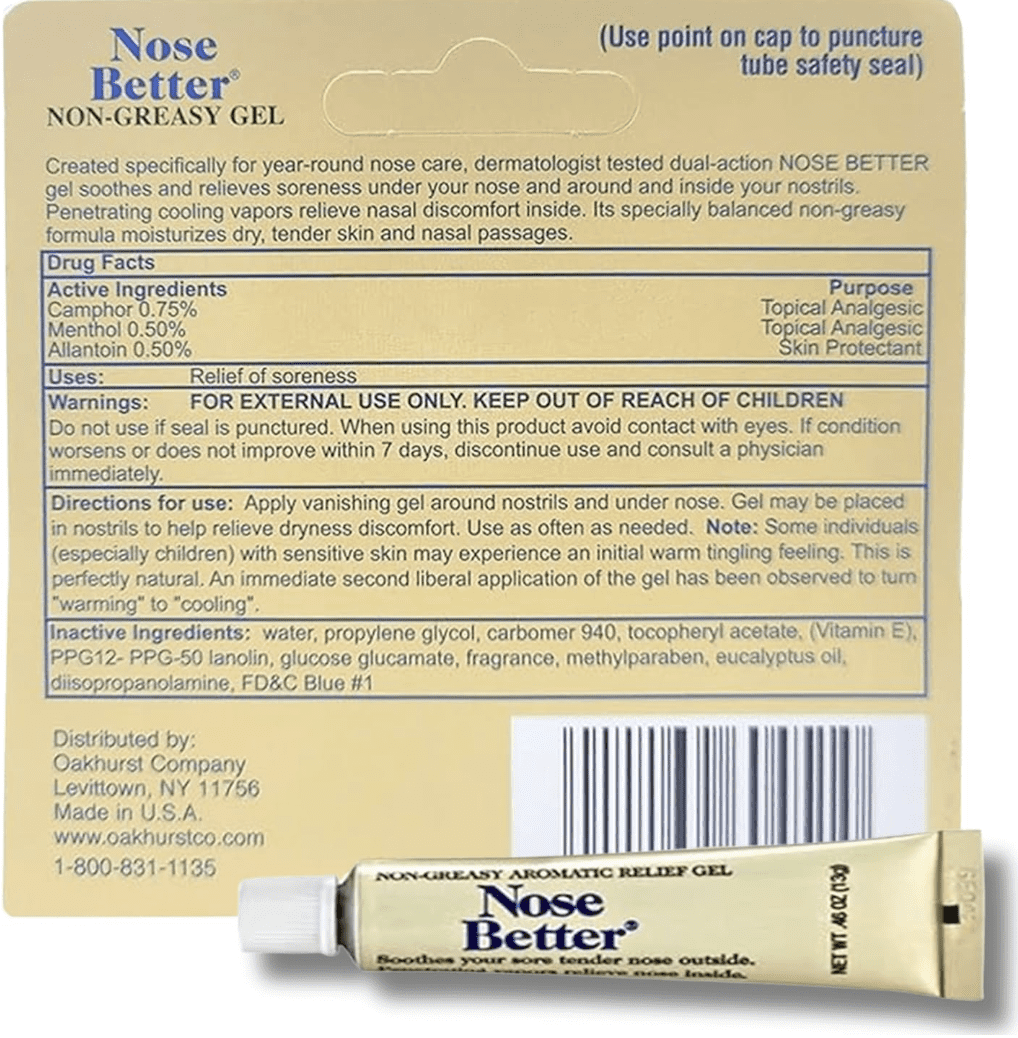 Nose Better Non-Greasy Aromatic Relief Gel - 0.46 oz (WM)