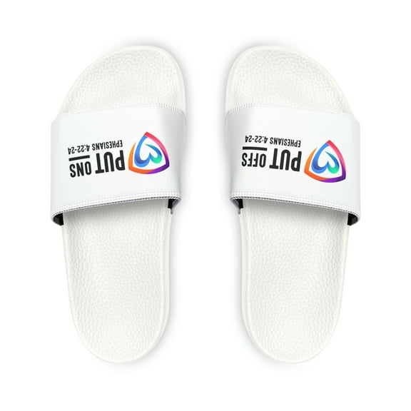 Put Offs and Put Ons Youth PU Slide Sandals