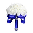 thumbnail image 4 of KALLORY 1Pc Artificial Flower Bouquet Bridal Flowers for Wedding Dark Blue Foam 11.8x7.1x9.4in, 4 of 8