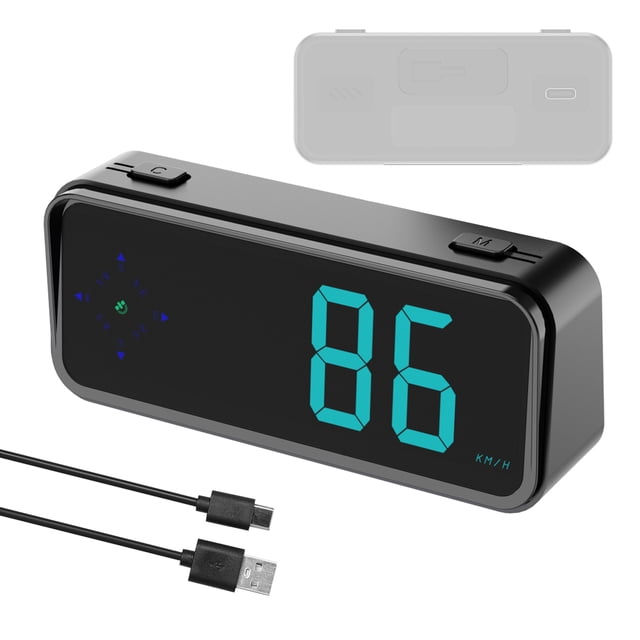 Affichage Tête Haute, Alarme de Vitesse Voiture Suv Affichage Ph Horloge Ph Interruptable Affichage Tête Haute Interruptable avec Rv avec Alarme Led Voiture Affichage Led