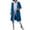Blue, variant on hotojiny Double Breasted Long Coat for Women Wool Blend Notch Lapel Winter Pea Coats Casual Trench Coat Outwear
