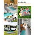 thumbnail image 5 of Outdoor Rug 4x6 ft Turquoise Grey White Gradient Waterproof Outdoor Patio Rug Mat Non Slip Outside Area Rugs Carpet for RV,Camping,Porch,Deck,Pool,Balconybackyard,Abstract Watercolor, 5 of 9
