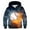 Flame Baseball, variant on Boys Hoodies for Kids 3D Printed Hooded Sweatshirt with Pockets Long Sleeve Kids Pullover Tops 6-16 Years