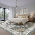 thumbnail image 3 of Area Rugs for Living Room, 8'x10' Washable Moroccan Low Pile Non-Slip Soft Print Pattern Rug for Bedroom Kitchen Dining Room Entryway - Green, 3 of 9