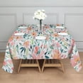 thumbnail image 3 of Pioneer Flower Floral Print Pattern Square Tablecloth,Waterproof Square Table Cover,Wipeable Spillproof Washable Table Cover for Home Kitchen Party Decor 52"x52"(132x132cm), 3 of 6