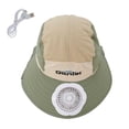 thumbnail image 2 of Kids' Summer Sun Visor with Fan, Breathable Wide Brim UV Protection Cap for Boys and Girls, 3-12 Years Green Free Size, 2 of 5