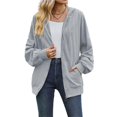 thumbnail image 5 of Wevis Women's Full Zip Hooded Jacket Long Sleeve Loose Casual Outerwear With Pockets, 5 of 6