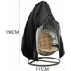 thumbnail image 3 of Funda para silla colgante, funda para sillón colgante, funda protectora para silla de huevo, fundas impermeables para muebles de columpio de jardín, 190x115cm, Negro, 3 of 5