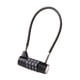 thumbnail image 1 of Candado de cable con combinación para equipaje Candado resistente de 4 dígitos con combinación para Cable de acero 280mm, 1 of 9