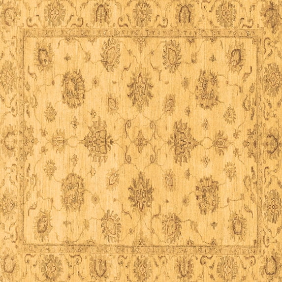 Ahgly Company Indoor Square Oriental Brown Traditional Area Rugs, 4' Square