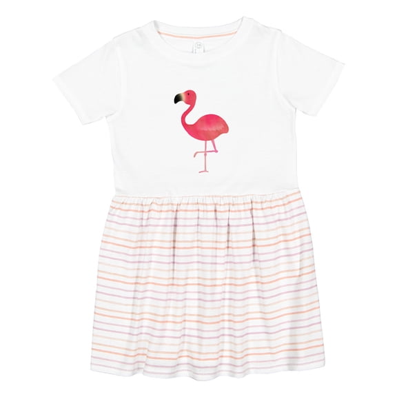 Inktastic Cute Flamingo Bird Girls Toddler Dress