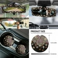 thumbnail image 5 of Jeiento Mandala Floral Car Accessories Sets 14pcs Car Seat Cover Protector Steering Wheel Cover Seatbelt Pads Auto Armrest Cover Trash Bin Rearview Mirror Cover Handbrake Cover Set Coasters for Van, 5 of 7