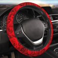 thumbnail image 5 of Fuzoiu Red Rose Print Elastic Stretch Steering Wheel Cover, Universal 15 Inch Automotive Steering Wheel Cover, Anti-Slip Sweat Absorption Universal Car Accessories for Women Men, 5 of 6