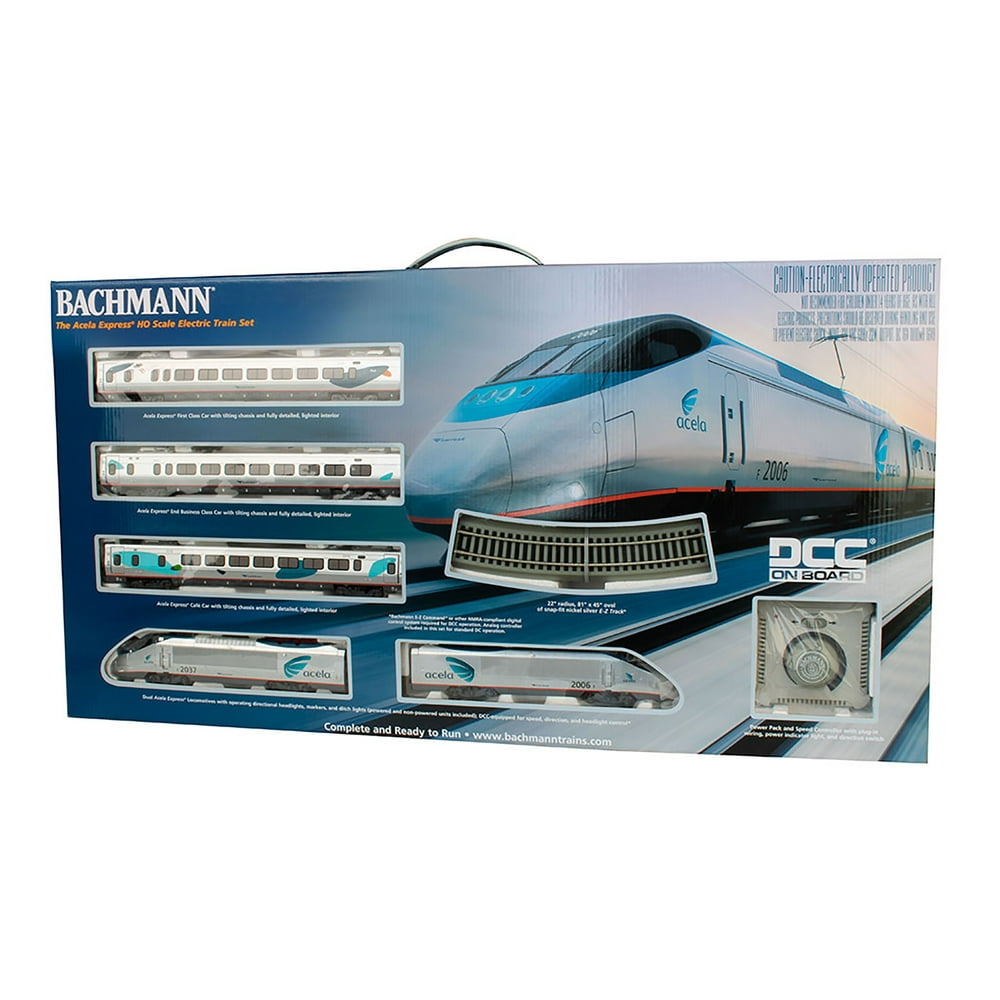 Bachman Trains Amtrak Acela DCC Equipped Ready To Run Electric Train Set HO Scale Walmart