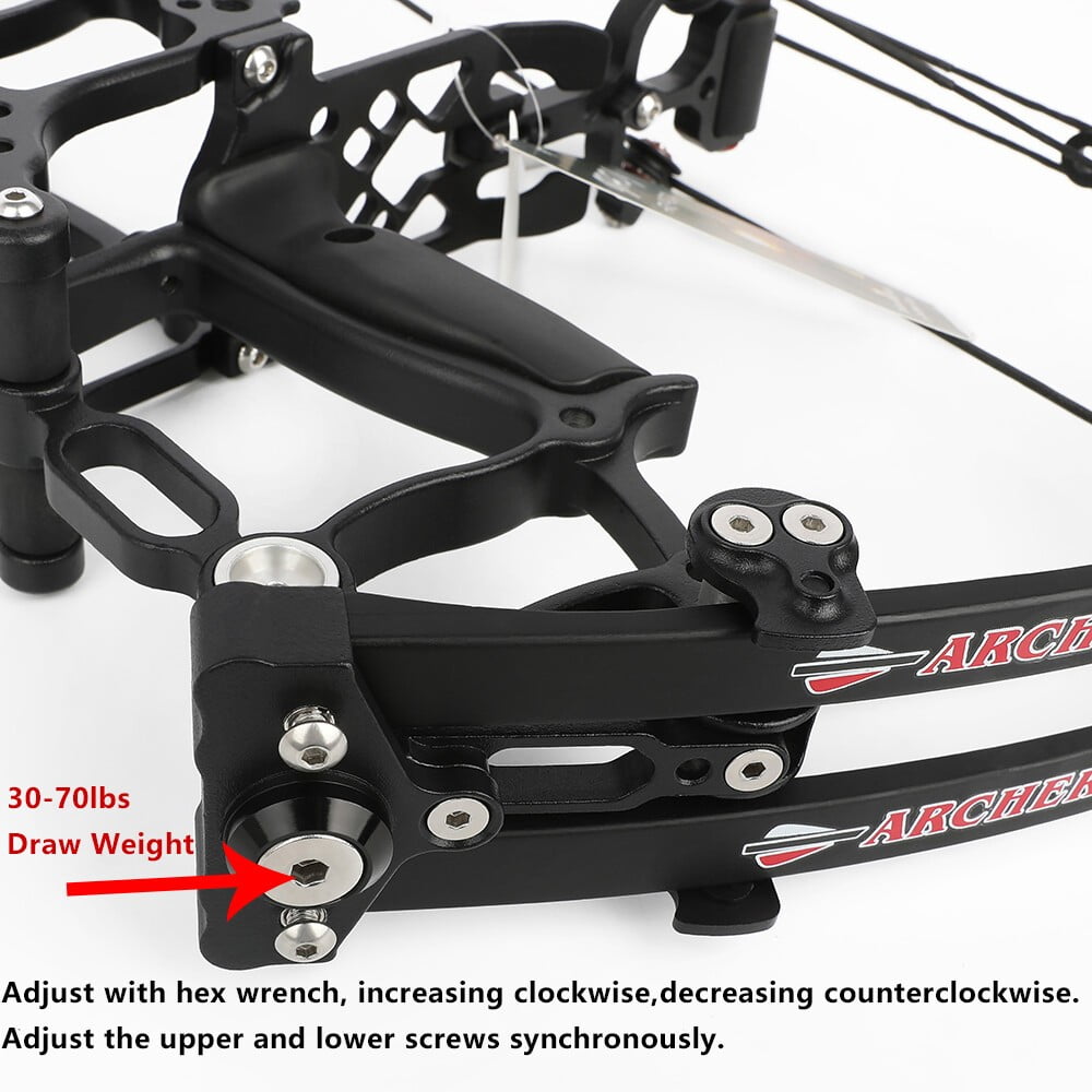 AMEYXGS Archery US Compound Bow Set 30-60lbs Steel Ball Arrows Dual-use