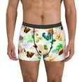 thumbnail image 2 of Goofa Floral Vintage Printed Men's Boxer Briefs Underwear, Moisture-Wicking Underwear, Trunk,Soft and Breathable Cotton Underwear-X-Large, 2 of 9