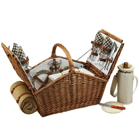 

Picnic at Ascot Huntsman Basket with Service for 4 & Blanket (705B)