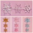 thumbnail image 4 of 10 piezas de copos de nieve navideños de acrílico transparente, rosa y azul, para colgar en el árbol de Navidad, 4 of 5