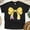 Black, variant on Cute Pencil with Pink Bow Teacher Shirt – Star Print Design, Black, Size S