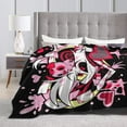 thumbnail image 4 of Hazbin Movie Hotel Blanket Flannel Fleece Throw Blanket Warm Blanket for Couch Decorative Gift Home Decor 40x50, 4 of 6