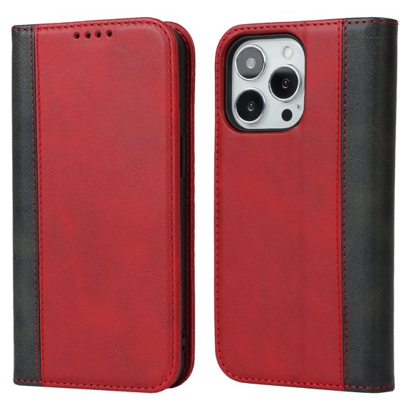 Colorblock Flip Wallet Phone Leather Case for iPhone 16E 16 Pro Max 15 Plus 14 13 Mini 12/12Pro 11 16plus 15promax 14pro