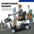 thumbnail image 3 of Metro Mobility Secure Folding 4-Wheel Mobility Scooter with Charger & Basket, Blue, 350 lb Limit, 3 of 8