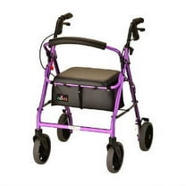 Rollator Nova Zoom 22 Aluminum Rolling Walker Weight Capacity 300 lbs (Purple)