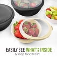thumbnail image 5 of 12 Piece Plastic Mixing Bowls with Leak-Proof Lids Set - Microwave and Freezer Safe Kitchen Mixing Bowls for Preparing, Serving and Storing - Large Nesting Bowls (Midnight Ombre), 5 of 8