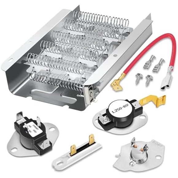 【Upgraded】279838 W10724237 Dryer Heating Element for Whirlpool Wed4815ew1 Maytag Centennial Medc215ew1 Kenmore 70 80 Series Model 110 Amana Ned4655ew1 Roper Admiral,Replaces 2406026 3403585 3398064
