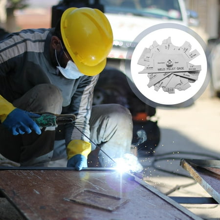 Phenofice Stainless Steel Fillet Weld Gauge Set for Accurate Measurement in Welding Bridges Boilers Shipbuilding 1 Set