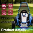 thumbnail image 6 of 24V 8.5 MPH Electric Go Kart for Kids, 400W Powerful Drift Kart w/ Front EVA Wheel & Metal Frame, Ride on Toy w/ Music & Lights, Suspension, 2 Speed, 5 Point Harness, Crazy Cart for Ages 6+, Blue, 6 of 8