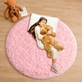 thumbnail image 6 of Softlife Soft Round Shaggy Rug,Fluffy Circle Rug for Boys Girls,Fuzzy Cute Bedroom Rug,Circle Plush Floor Carpet for Nursery Room,4'x4',Pink, 6 of 7