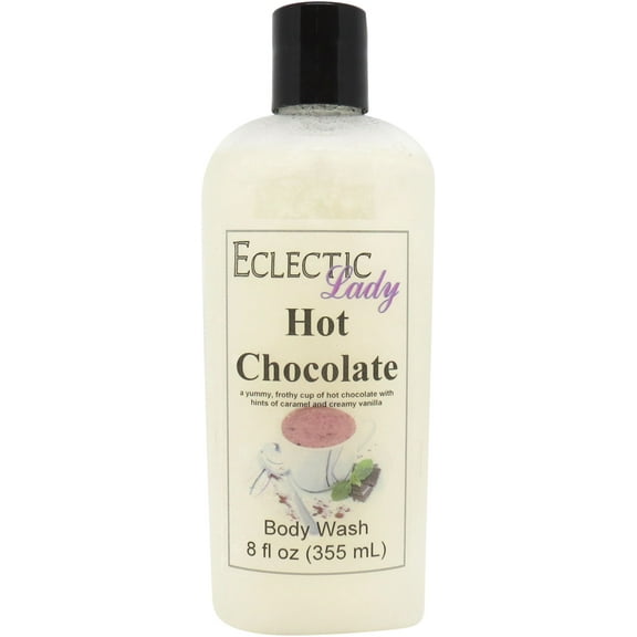 Hot Chocolate Body Wash by Eclectic Lady, Liquid Shower Gel for Women and Men, 8 Ounces