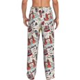 thumbnail image 3 of Picia London Landmark1 Mens Soft Woven Cotton Elastic Waistband Sleep Pajama Pant Lounge Sleep Pant With Pockets And Drawstring-Large, 3 of 9