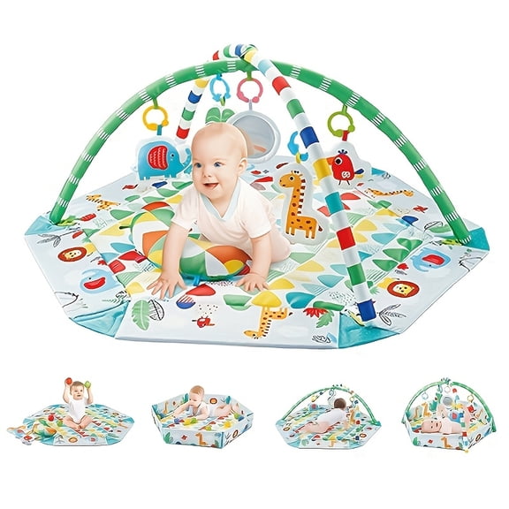 Chak’s Choice Baby Gym play mat, Tummy time mat, children's floor mat, children's learning sensory toys, motor skills development, suitable for 0-12 months baby
