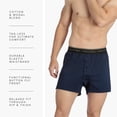 thumbnail image 4 of Fishers Finery Mens Boxers; Modal Cotton Microfiber Blend; 3 Pack (Black, S), 4 of 5