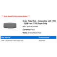 thumbnail image 2 of Brake Pedal Pad - Compatible with 1999 - 2008 Ford F-550 Super Duty 2000 2001 2002 2003 2004 2005 2006 2007, 2 of 2
