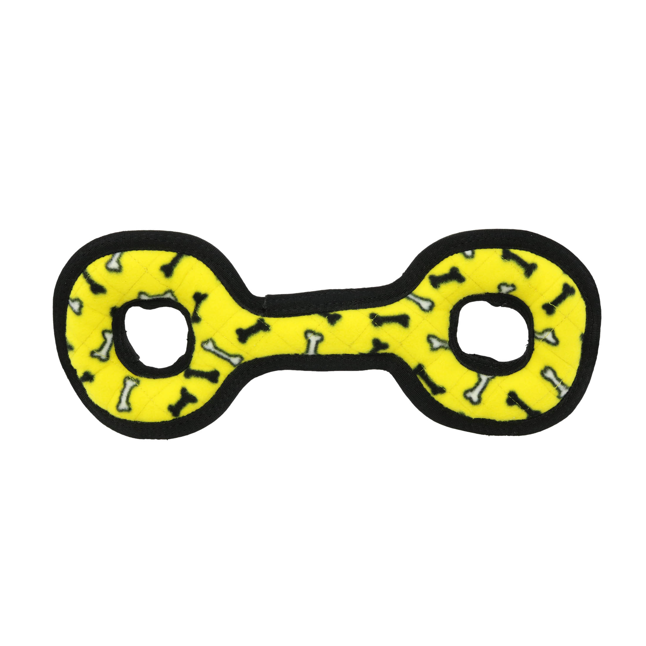 TUFFY® Medium Tug-O-War Yellow Bone, Durable Plush Squeaky Dog Toy, 2 Pack