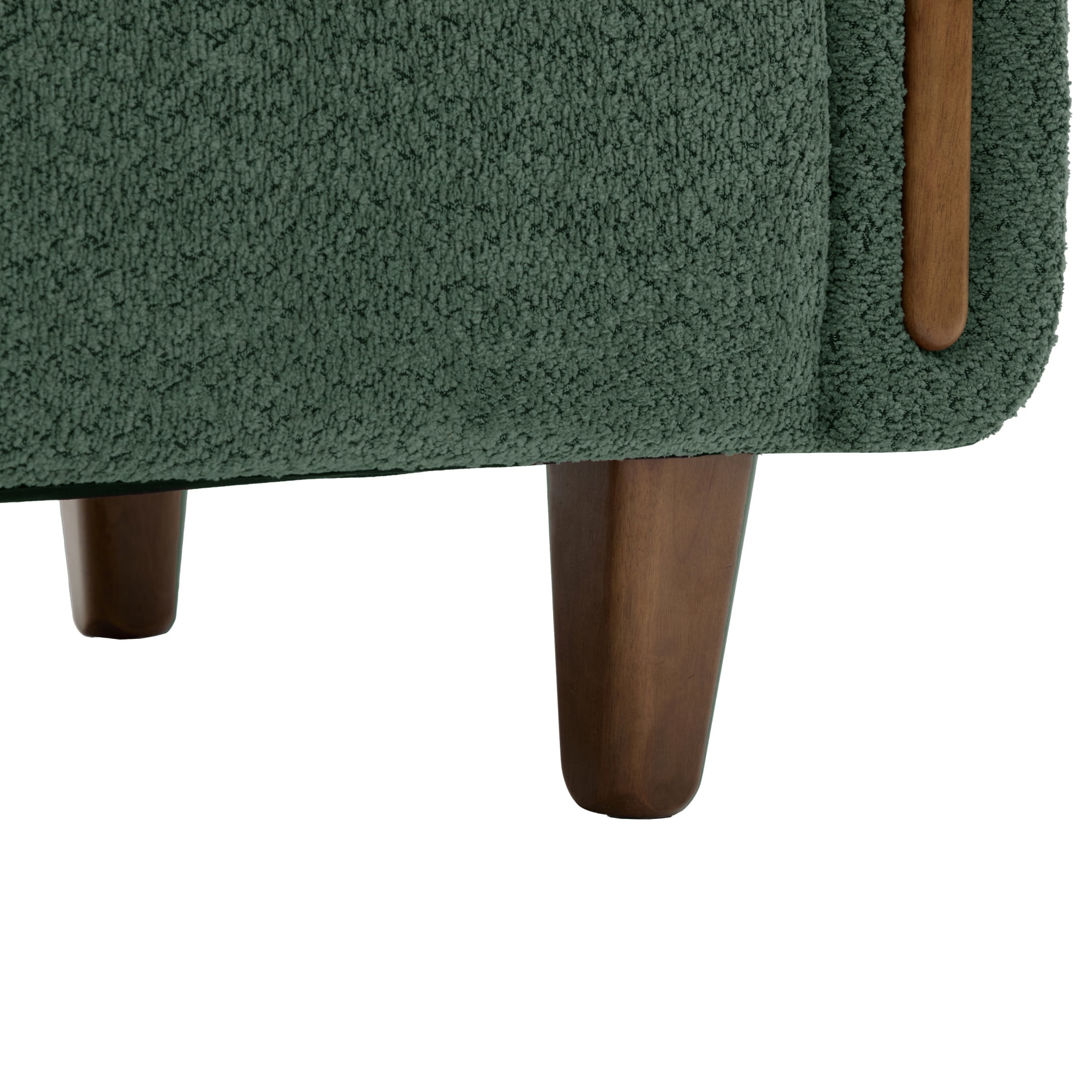 Christopher Knight Home 78.7" Modern Sofa with Rubberwood Legs and Stylish Armrests, 3 Seats, Green
