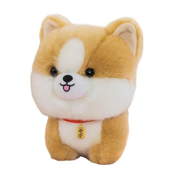 20cm Dog Plush Toy Cute Corgi Pomeranian Husky Bichon Frise Yorkshire Terrier Plushies Ornament Soft Stuffed Animal Puppy Home Room Decoration Birthday Gift
