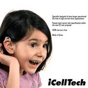 10 Packs (60 Batteries) iCellTech Size 10 Hearing Aid Batteries! 60 Batteries