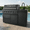 Island Grilll+Sink, variant on 6-Burner 85000 BTU Deluxe Stainless Steel Propane Gas Outdoor Kitchen Bar Barbecue Island Grill + Marble Countertops
